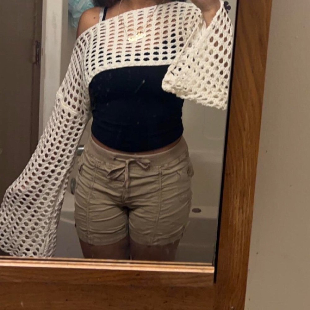 White Crochet Bolero/Shrug Top